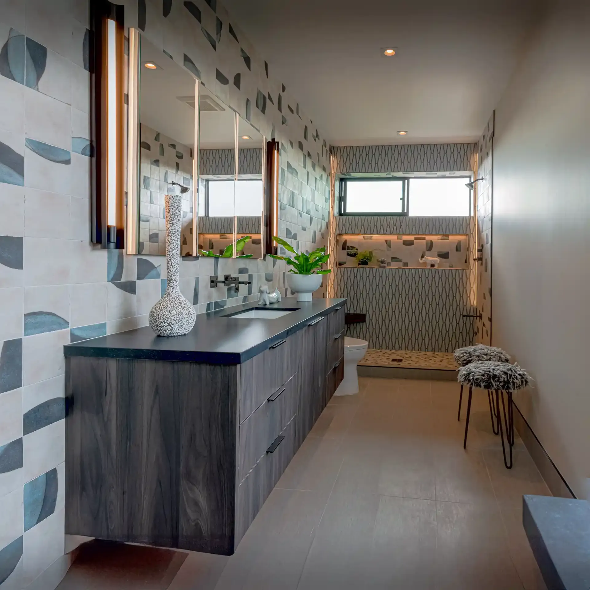 Sagebrush Residence — architectural detail and natural light, La Jolla