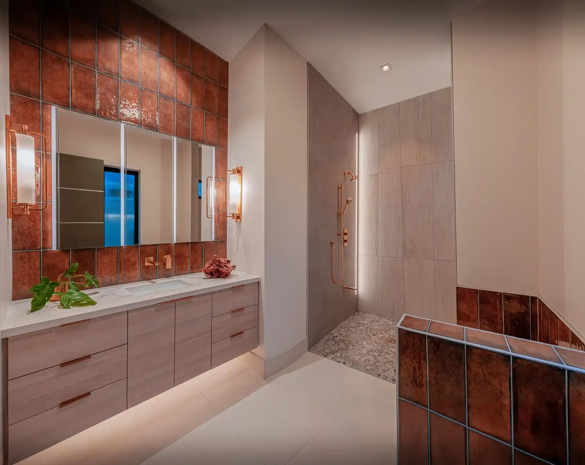 Sagebrush Residence — stone countertop edge profile, La Jolla kitchen