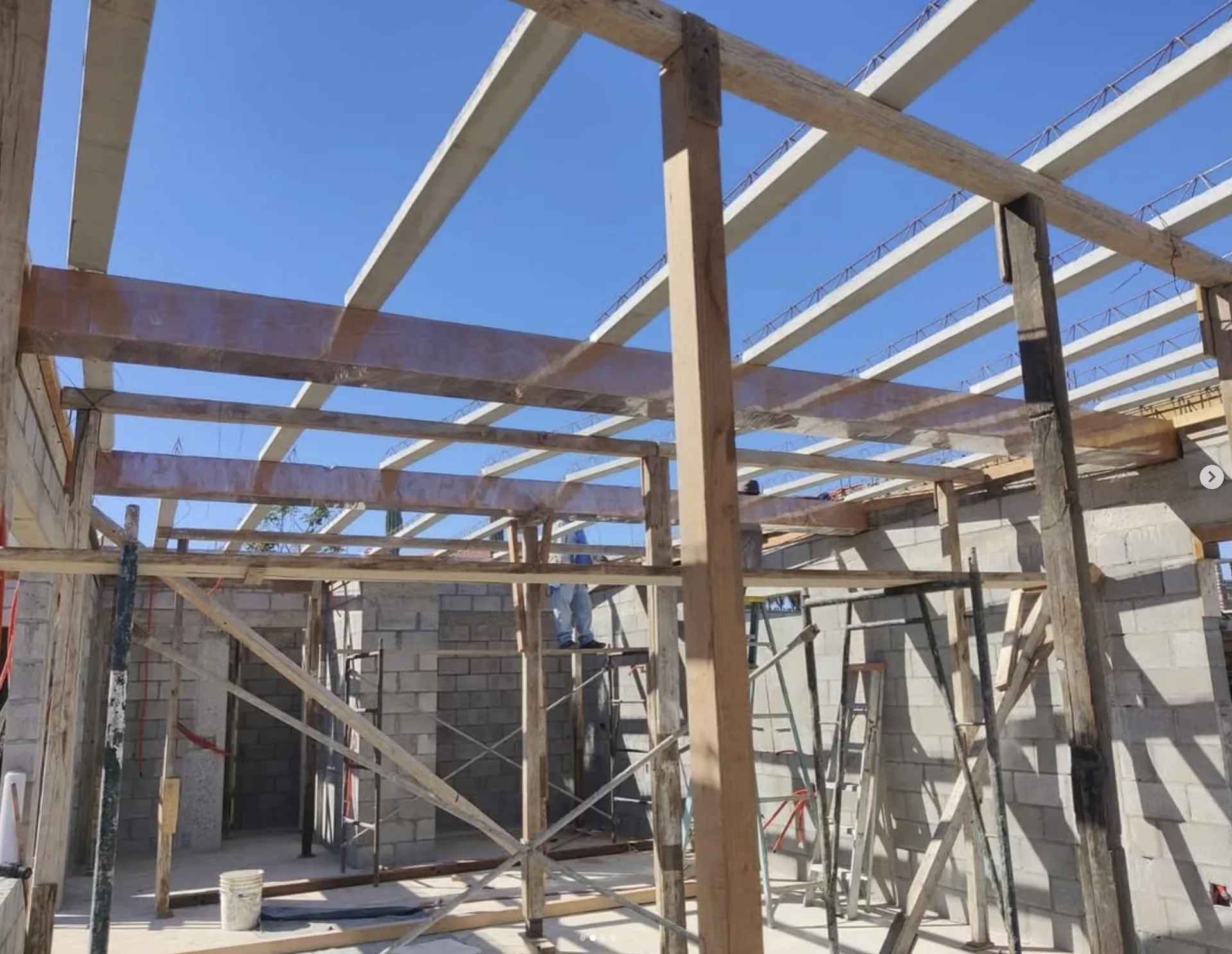San Felipe residence construction progress, coastal site Baja California Mexico
